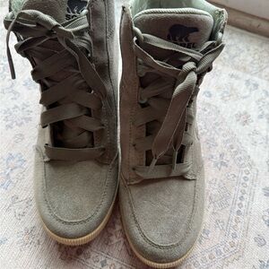 Sorel Women's Olive Lace-Up Sneakers